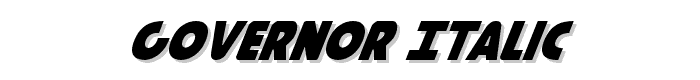 Governor Italic font